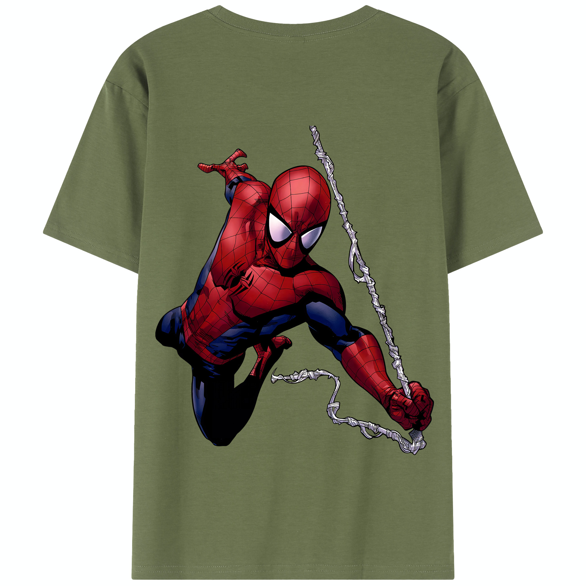 （画像用） Spider Man スパイダーマン 綿100％半袖Tシャツ（背面プリント）